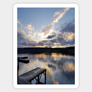 Photo Sunset with Pontoons Sticker